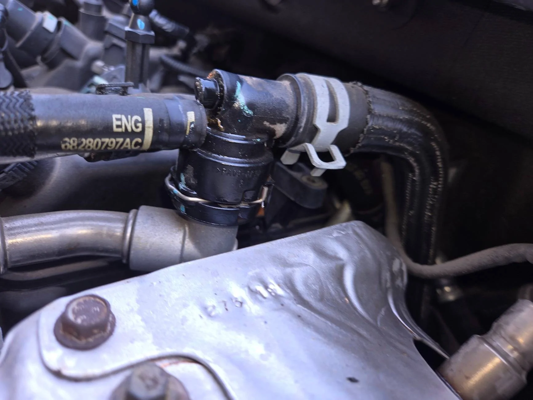Jeep Wrangler JL Remove coolant line fitting 20250108_131546