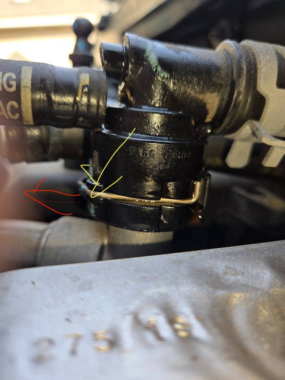 Jeep Wrangler JL Remove coolant line fitting IMG_8770