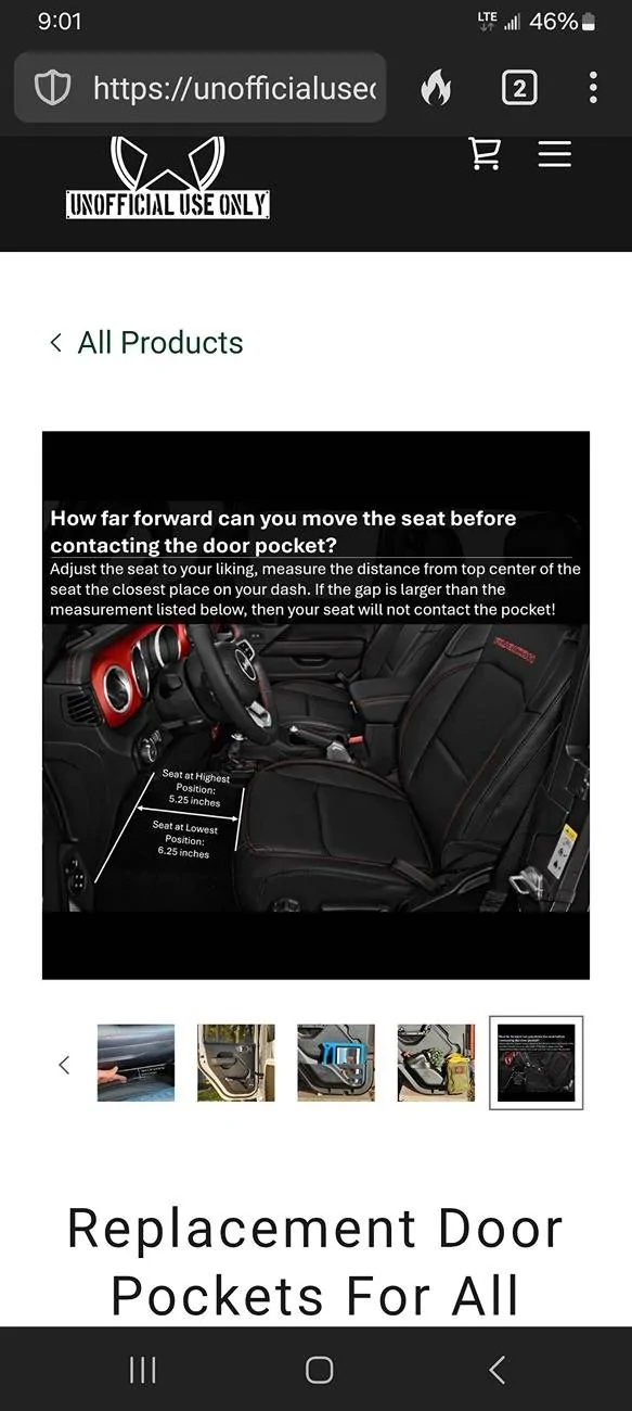 Jeep Wrangler JL Door pocket replacement. Screenshot_20250126_210145_DuckDuckGo