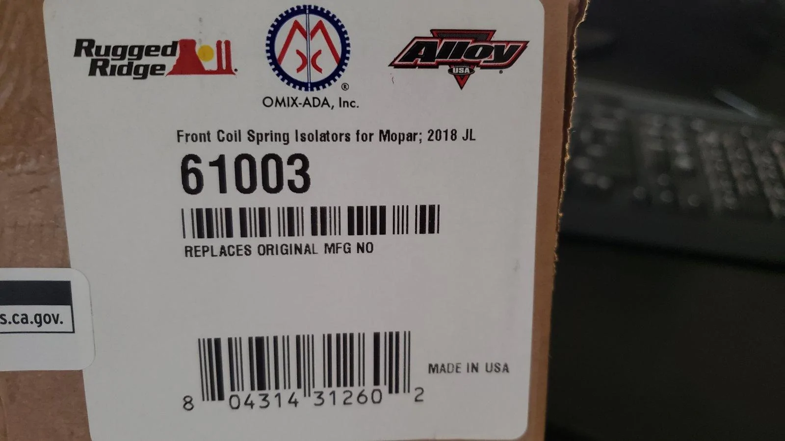Jeep Wrangler JL New Spring Pad Option for Mopar Lift Correction 20181008_163141