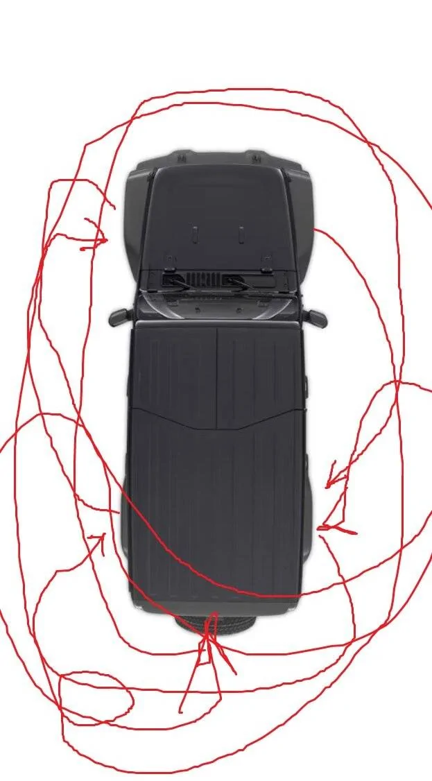 Jeep Wrangler JL Five wheel tire rotation pattern jeep_to