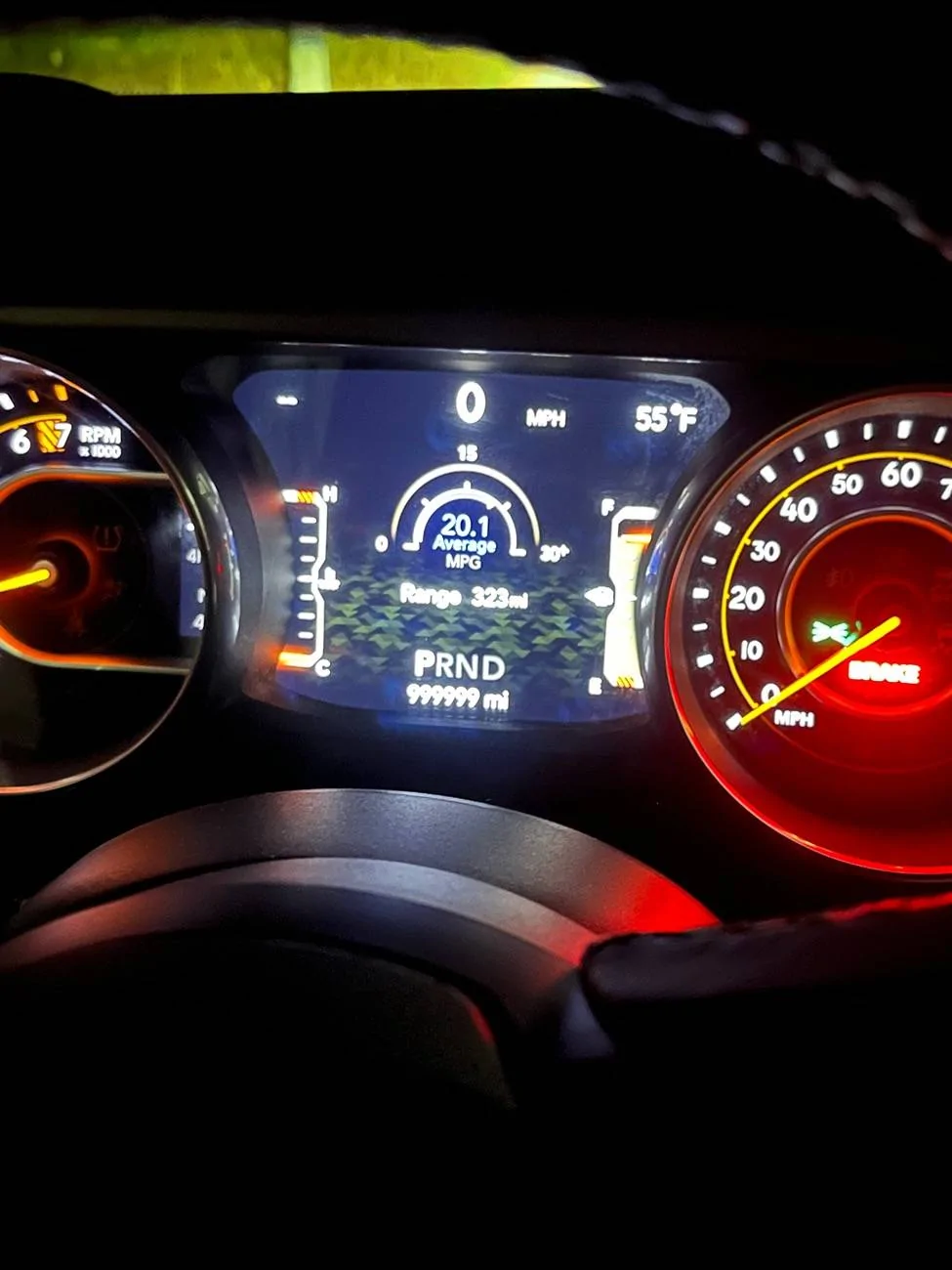 Jeep Wrangler JL Missing Odometer and clutch message IMG_1766