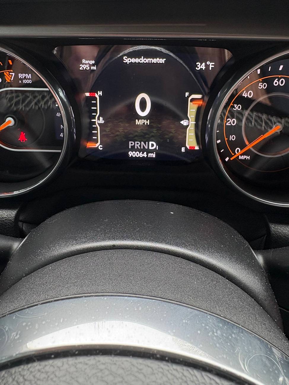 Jeep Wrangler JL Missing Odometer and clutch message IMG_7894
