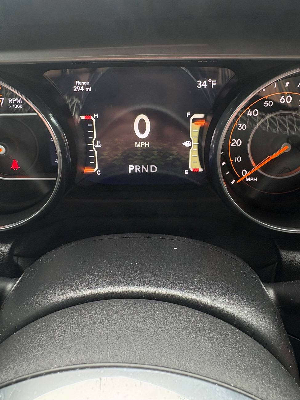 Jeep Wrangler JL Missing Odometer and clutch message IMG_7897