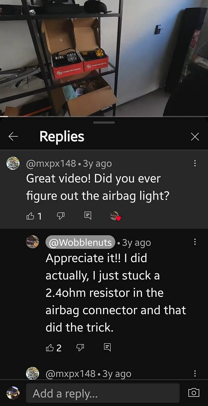 Jeep Wrangler JL Bypass the airbag light Screenshot_20250222_214150_YouTu