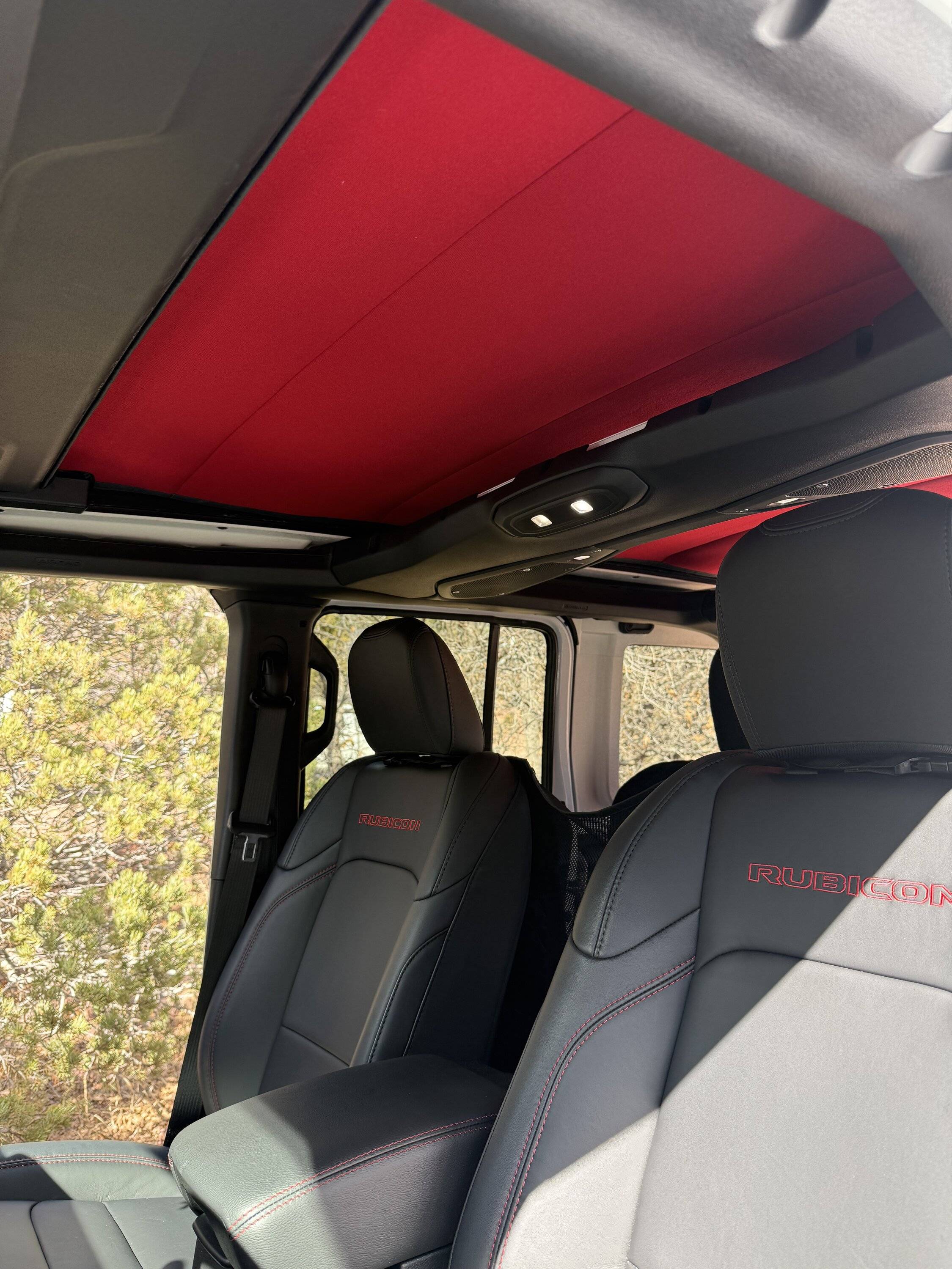 Jeep Wrangler JL Hotheads Sky One-Touch headliner installed IMG_1237