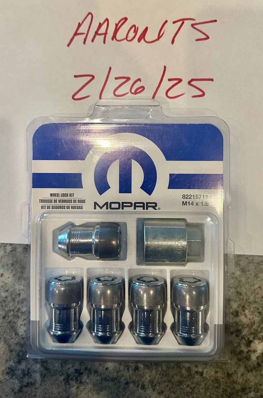 Jeep Wrangler JL Price drop Mopar OEM Locking Lug Nuts IMG_2956