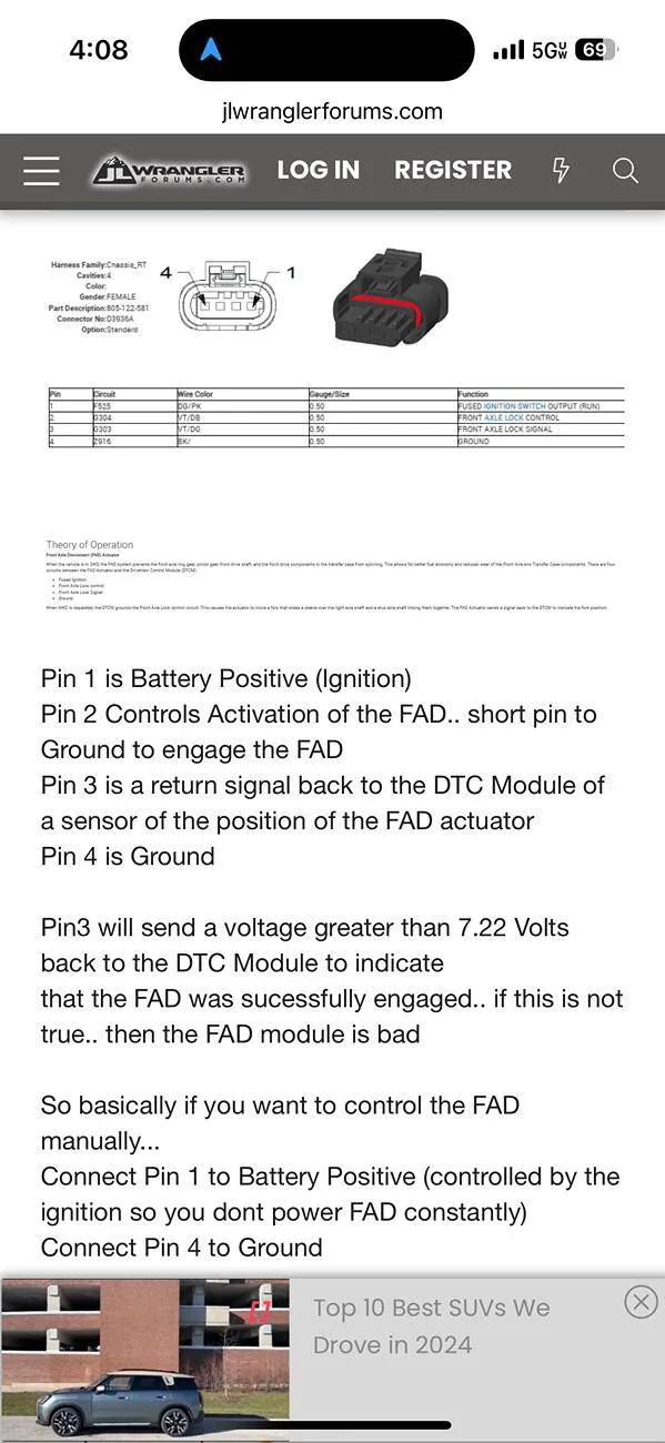 Wiring up FAD to independent switch | Jeep Wrangler Forums (JL / JLU ...