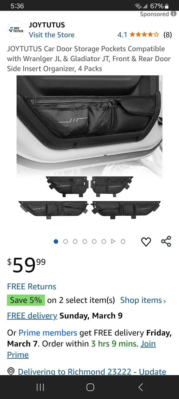 Jeep Wrangler JL Door pocket replacement. Screenshot_20250304_173602_DuckDuckGo
