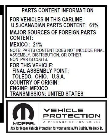 Jeep Wrangler JL % USA made? [Admin Warning: NO POLITICS] 1741510703671-ki