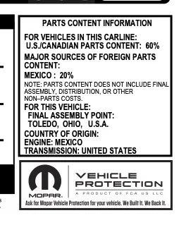 Jeep Wrangler JL % USA made? [Admin Warning: NO POLITICS] Jeep WindowStickerPDF