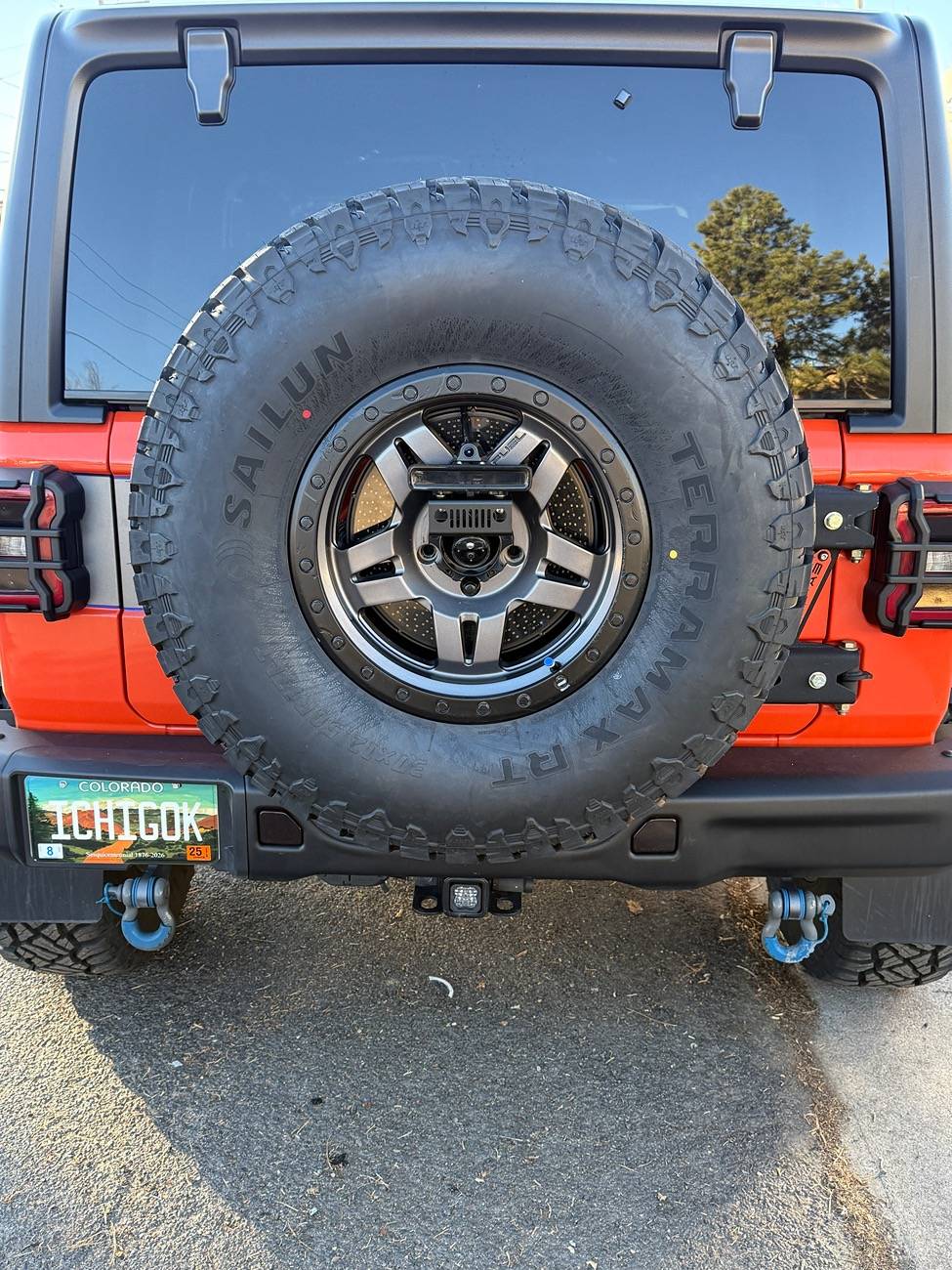Jeep Wrangler JL LED, Spare tire, brake light ring. IMG_3587