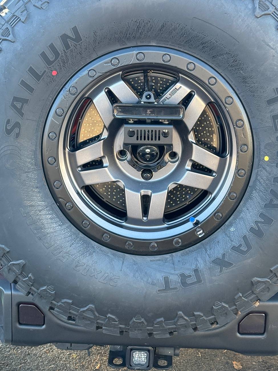 Jeep Wrangler JL LED, Spare tire, brake light ring. IMG_3586