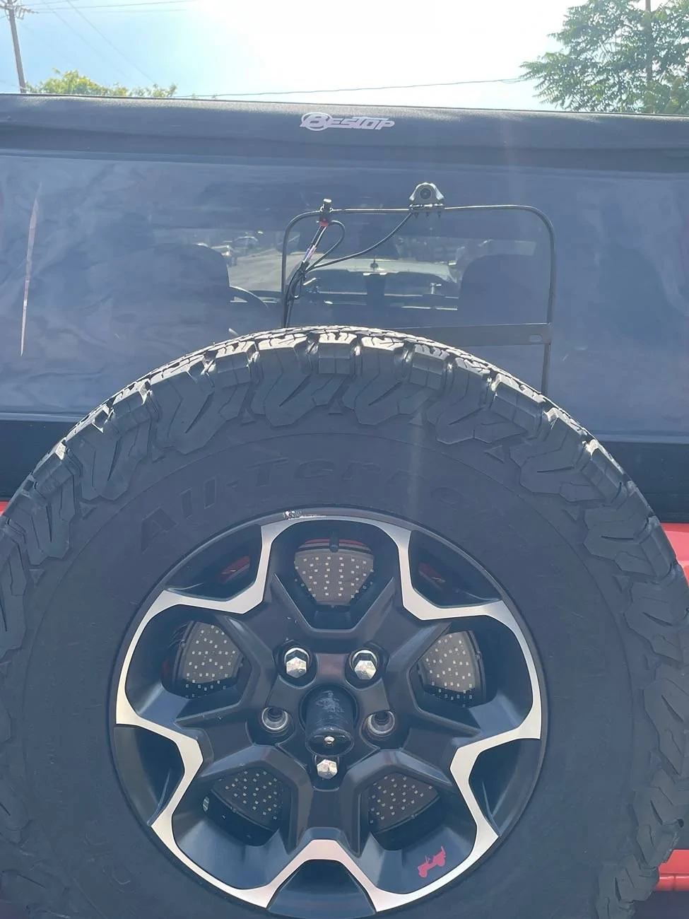 Jeep Wrangler JL LED, Spare tire, brake light ring. IMG_3338