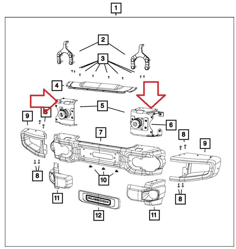 Jeep Wrangler JL Mopar Steel Front bumper mounting brackets WANTED unnamed