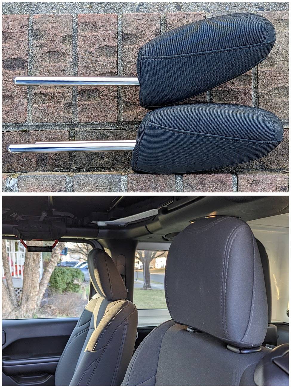 Jeep Wrangler JL OEM Seat Swap Headrest Adjustment