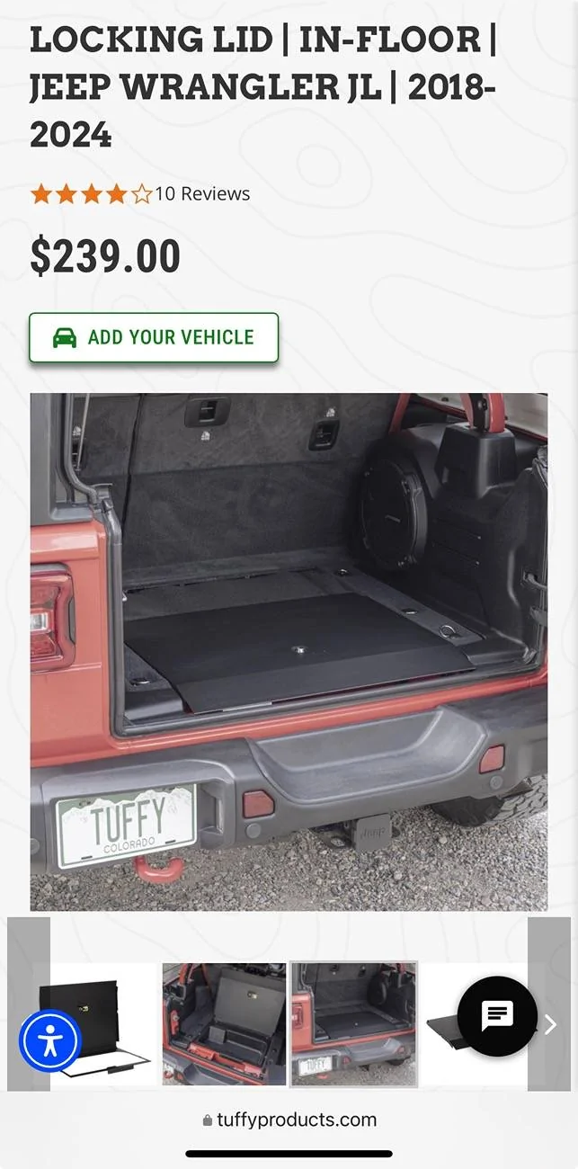 Jeep Wrangler JL Trunk security cover IMG_1658