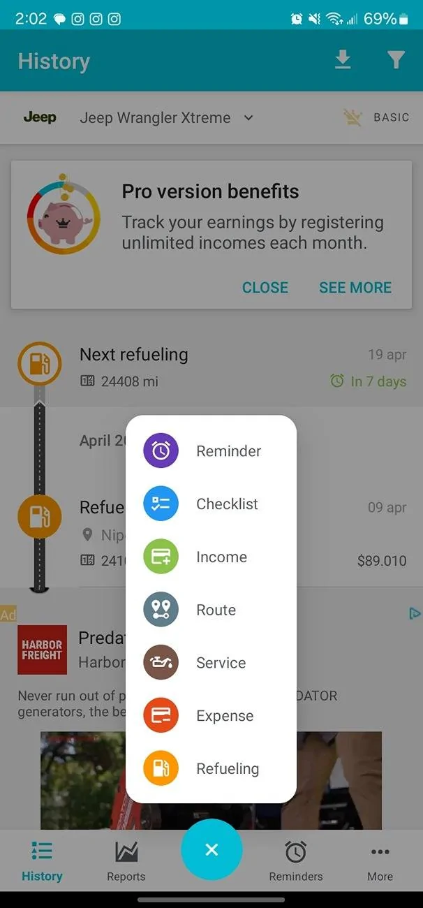 Jeep Wrangler JL How to record my DIY oil changes? Screenshot_20250412_020224_Drivvo