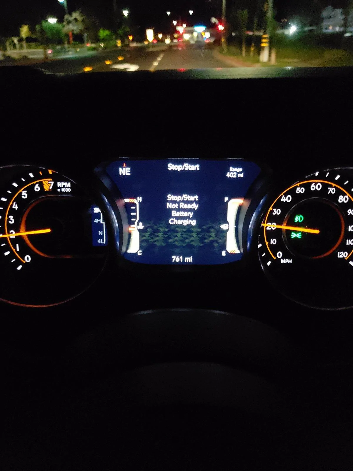 Jeep Wrangler JL Stop start in battery protection mode 20181013_202315