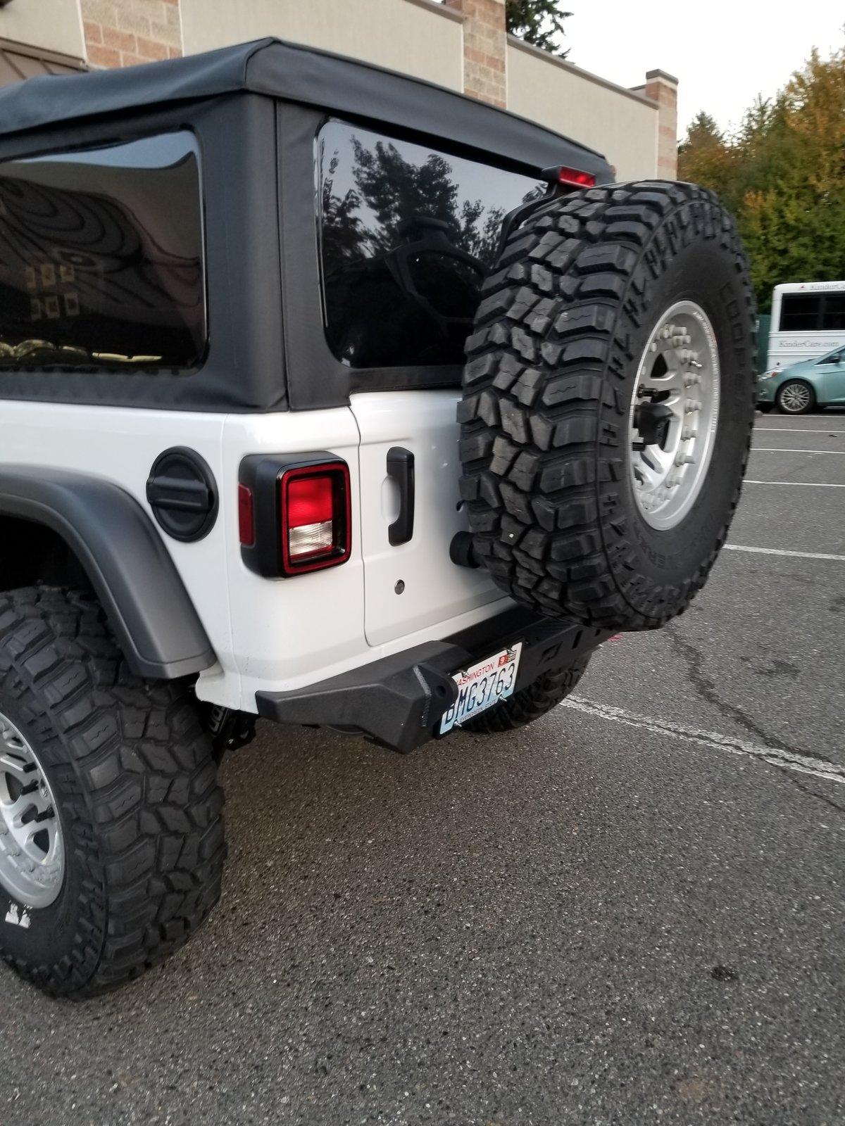 Jeep Wrangler JL Jeep JL Rear Crusher Bumper For Use With Spare Tire 20181015_074159