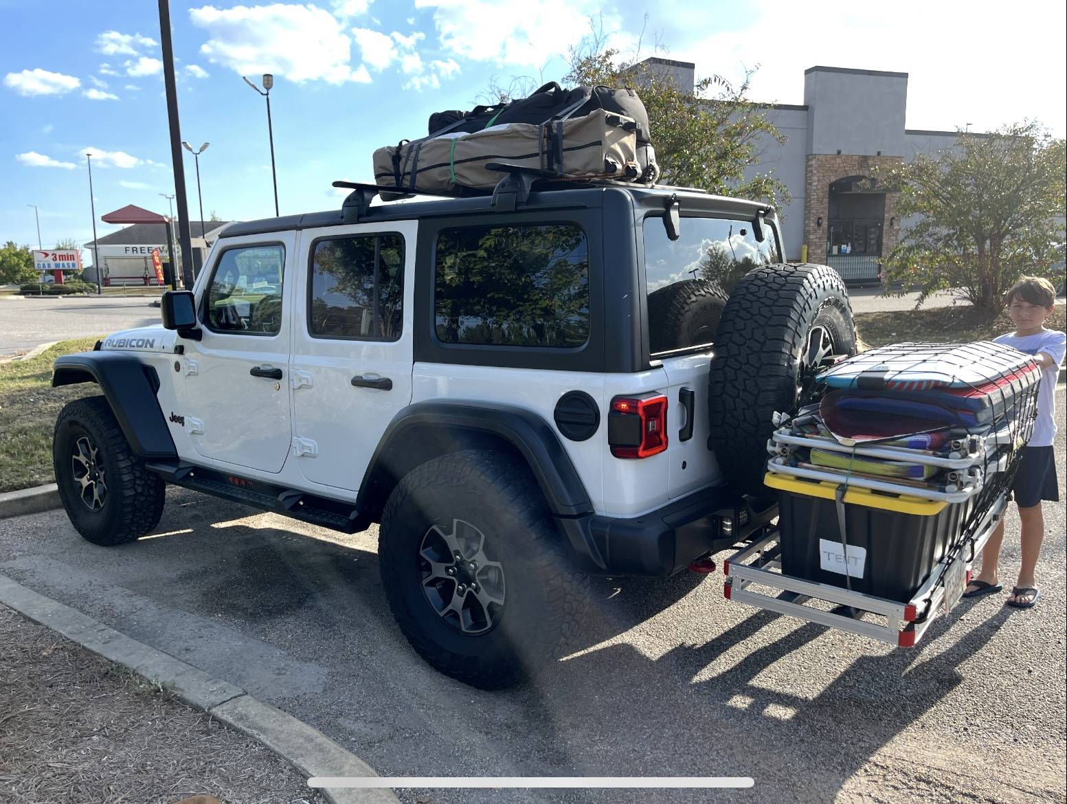 Jeep Wrangler JL Harbor freight hitch rack modifications DIY IMG_9174