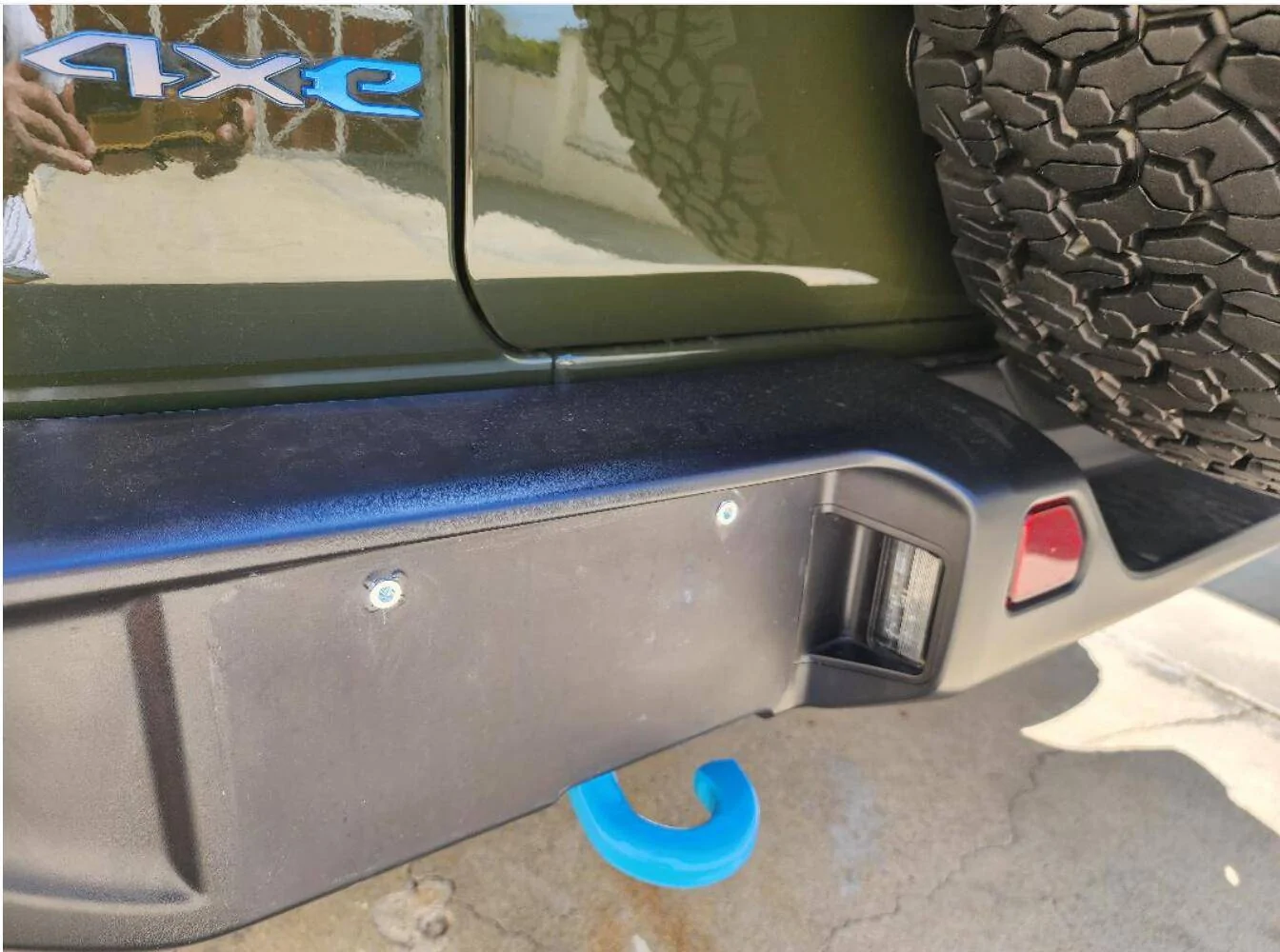 Jeep Wrangler JL Easy rear license plate solution Lic Plate2