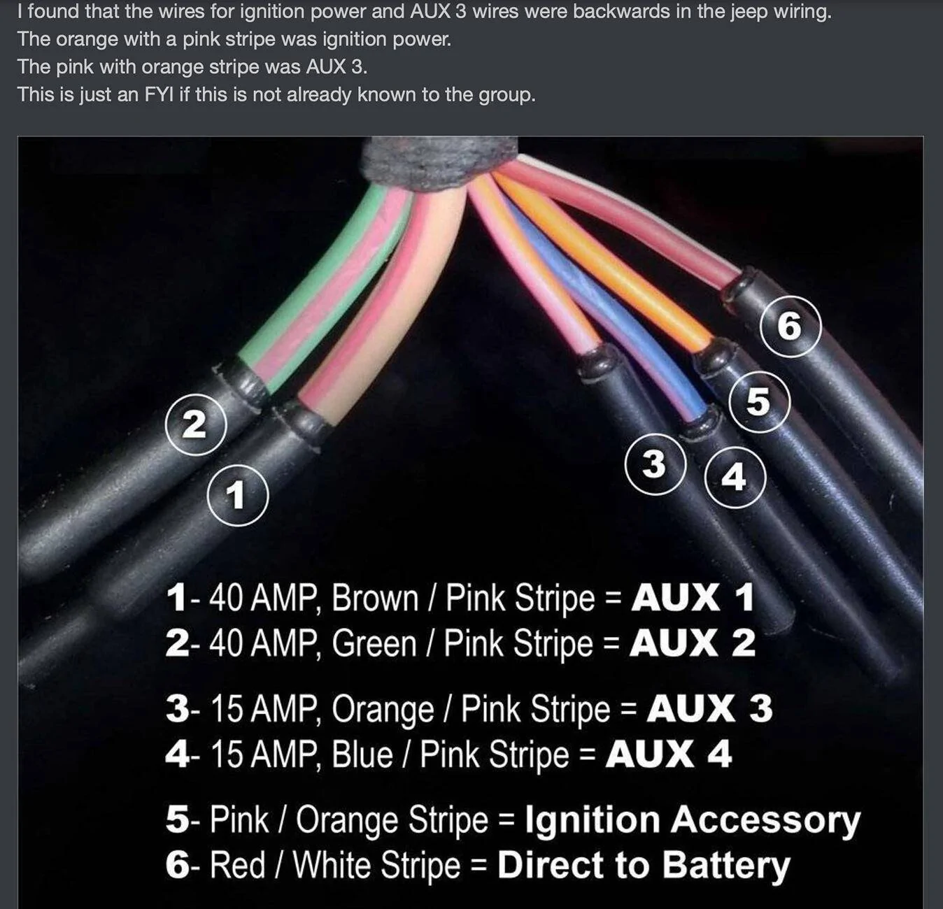 Jeep Wrangler JL Aux wire bundle - battery / ignition wires Screenshot 2025-04-07 at 7.40.59 PM