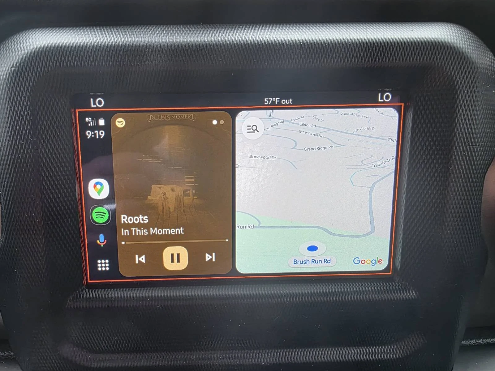 Jeep Wrangler JL UConnect, android auto red border 20250504_091946