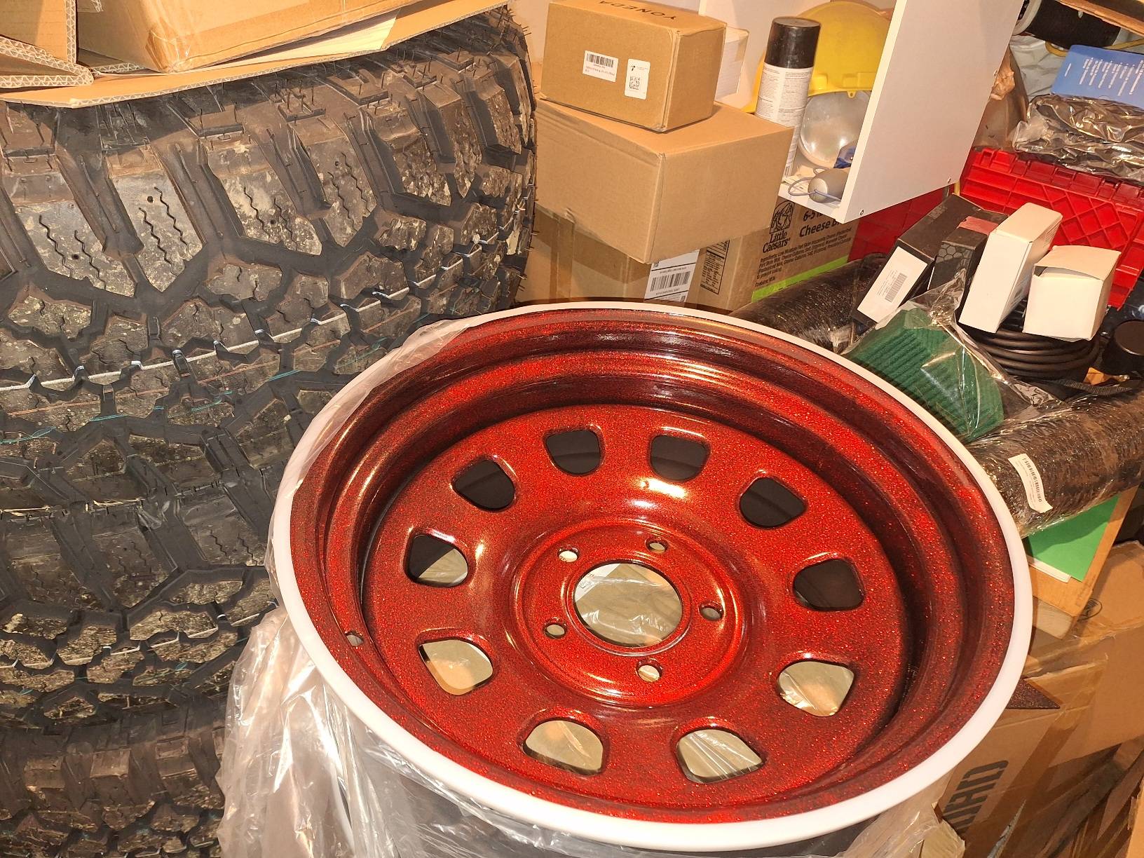 Jeep Wrangler JL Painting my wheels 20250504_072004