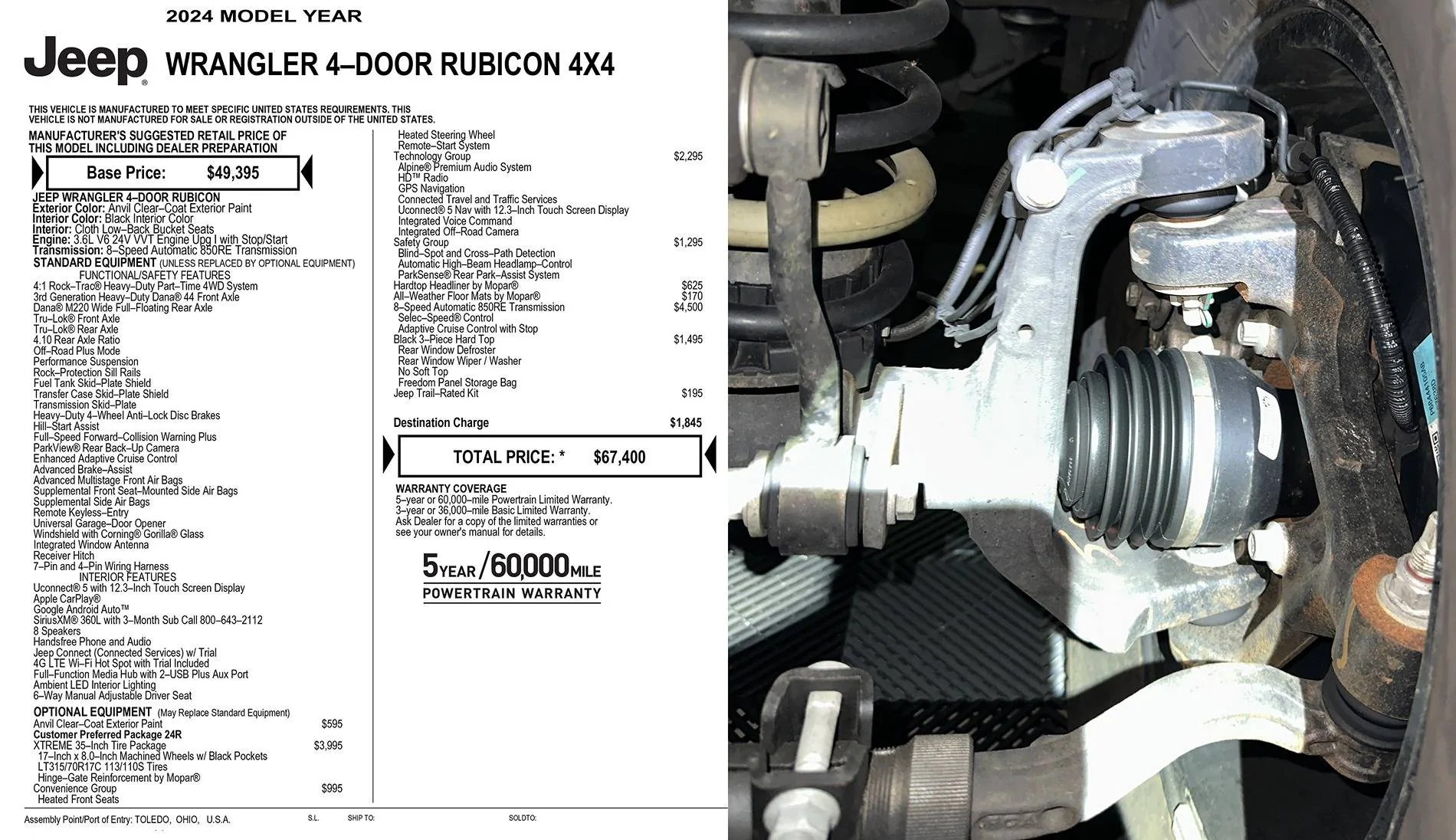 Jeep Wrangler JL xtreme package with CVs and 4.10 gears? 01