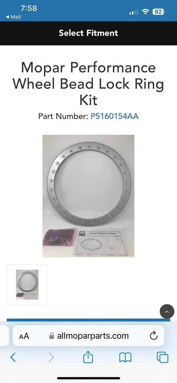Jeep Wrangler JL XR factory bead lock rings IMG_9377
