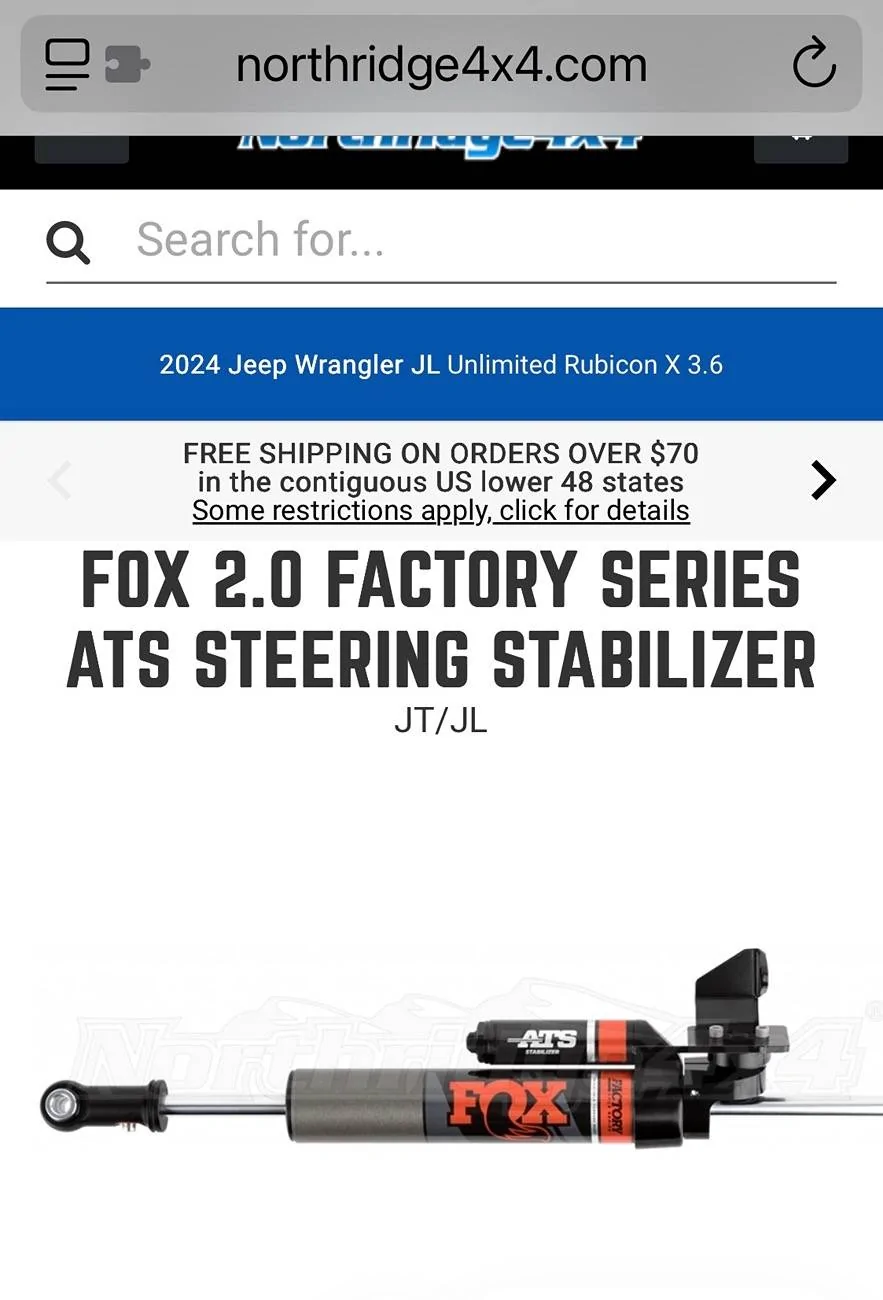 Jeep Wrangler JL Best steering stabilizer? IMG_4121