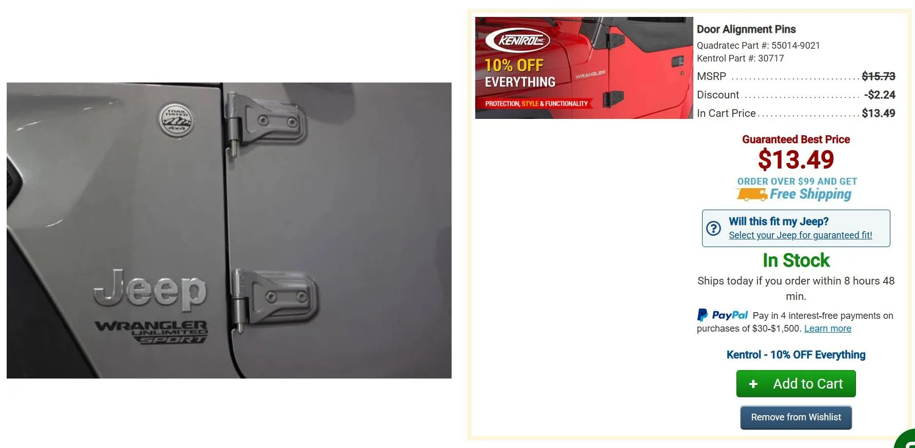 Jeep Wrangler JL Body mount mirror with soft doors? Door Pins