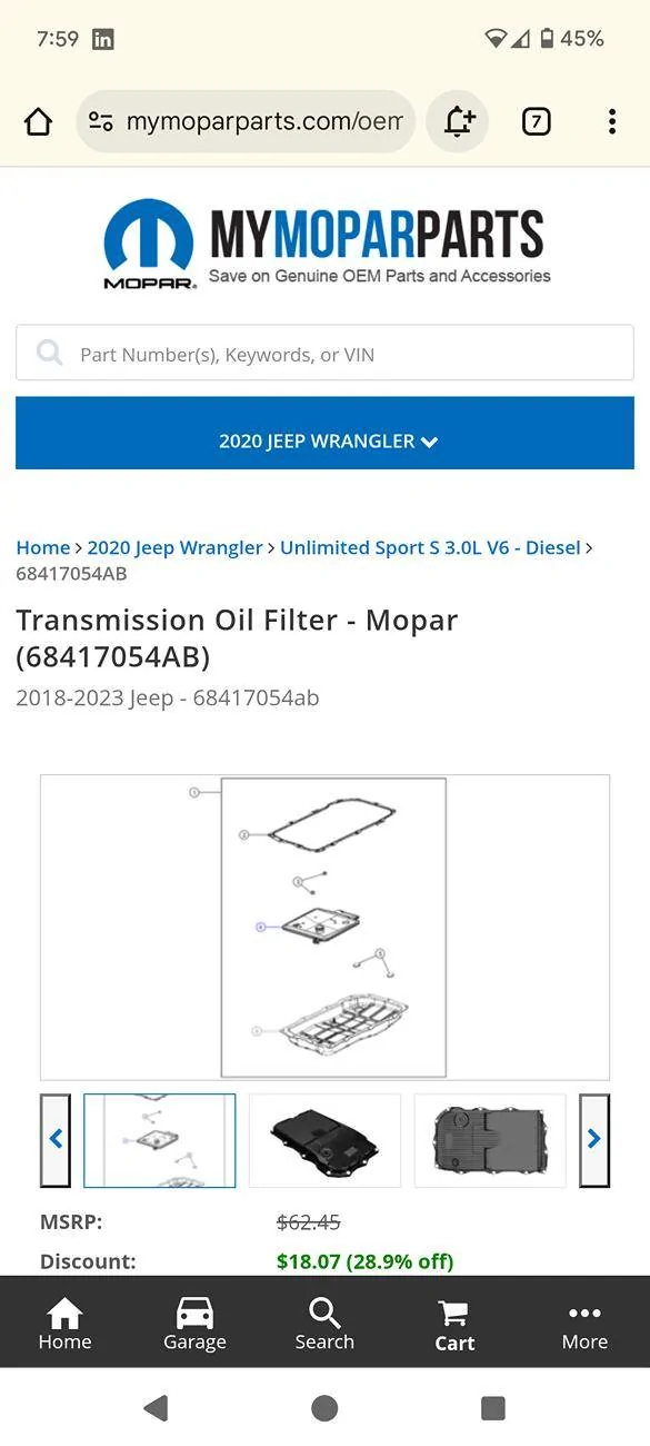 Jeep Wrangler JL Diesel transmission service Screenshot_20250623-195959
