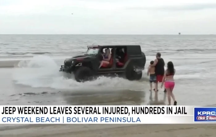 Public drunkenness, disorderly conduct leads to 233 arrests at annual Jeep Weekend event in Galveston Texas. 50+ people rushed to hospital