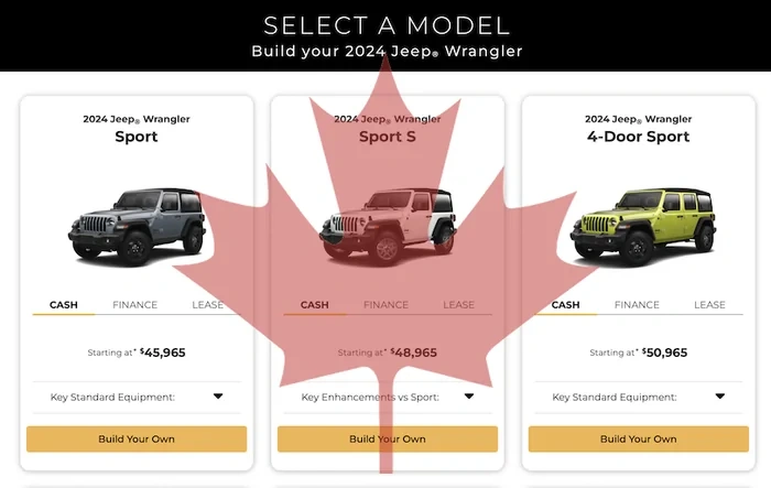 Canadian Build & Price for 2024 Jeep Wrangler Now Live