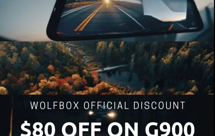 WOLFBOX OFFICIAL DISCOUNT: $80 OFF ON G900 MIRROR DASHCAM