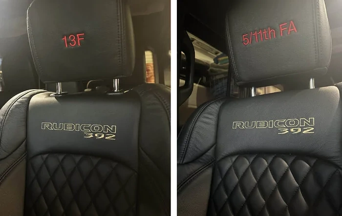 First major Mod to the 392 Christmas Jeep - Custom Katzkins