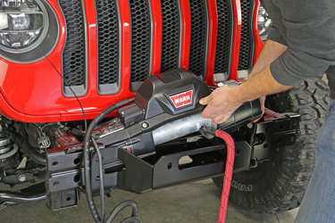 Jeep Wrangler JL WARN JL Rubicon Winch Mount Plate and Zeon 10-S Install Set-winch