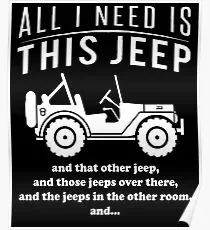Jeep Wrangler JL Jeep humor waiting room ( ** NO POLITICS ** ) poster,210x230,f8f8f8-pad,210x230,f8f8f8.lite-1u1